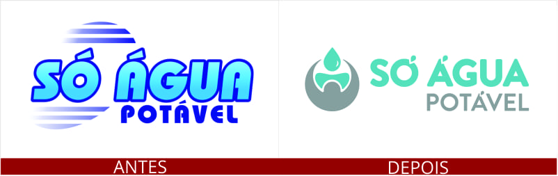 Redesign logotipo Só Água Potável